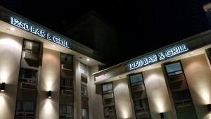 1250 Bar and Grill restaurant sign illuminated channel letters